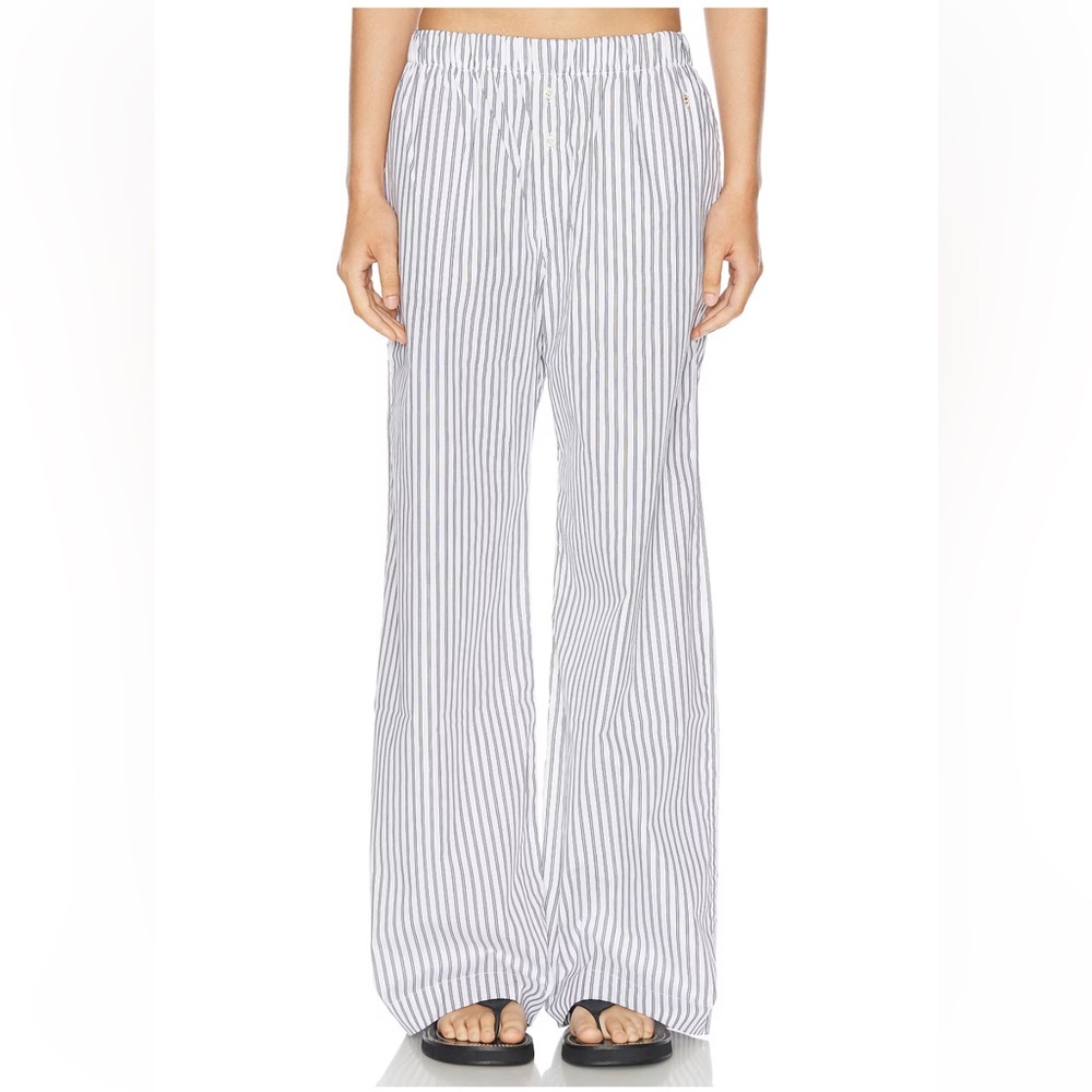 ETERNE Lounge Striped Women's Wide-Leg Pants - M/L